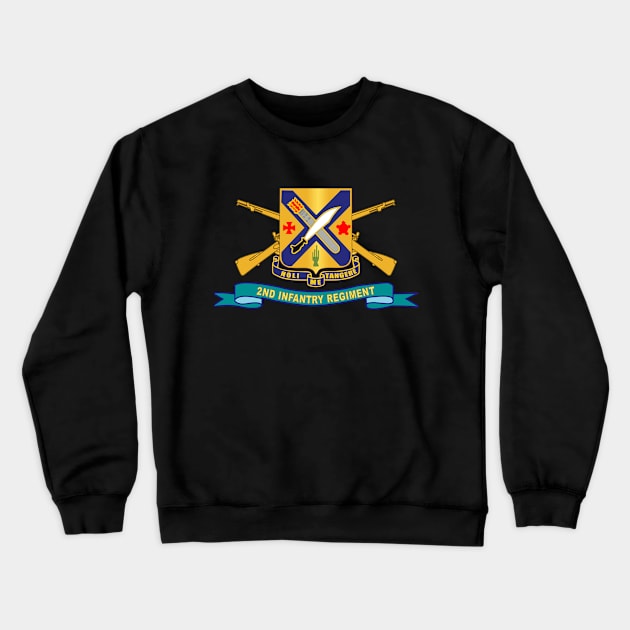 2nd Infantry Regiment w Br - Ribbon X 300 Crewneck Sweatshirt by twix123844